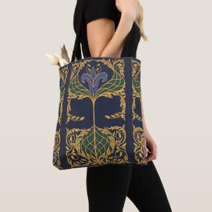 Tote Bag Blue Lily Dark Academia