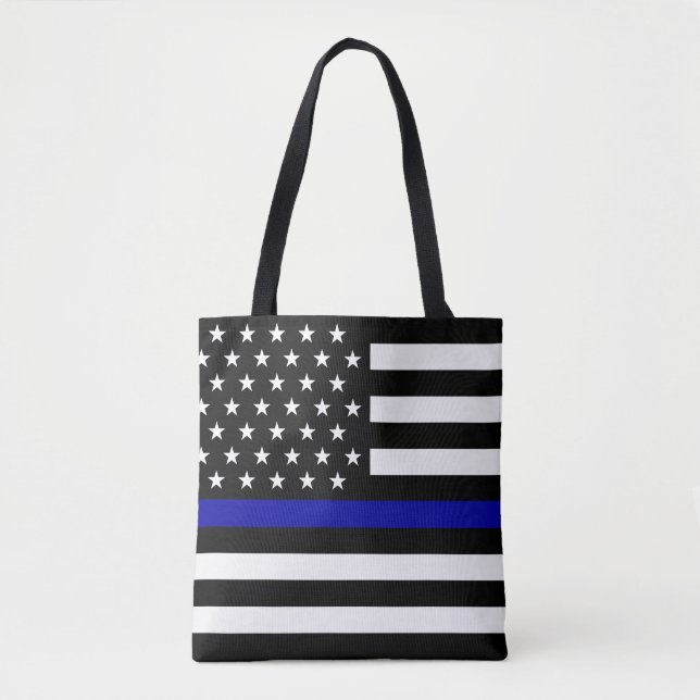 Tote Bag Blue Line mince diminuent (Devant)