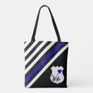 Tote Bag Blue Line mince marquent l'insigne d'épouse de