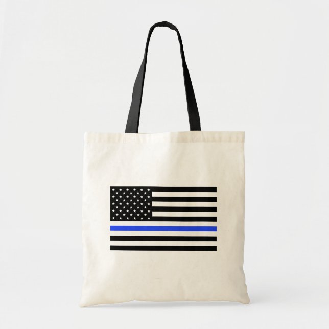 Tote Bag Blue Line mince mettent en sac, diminuent (Devant)