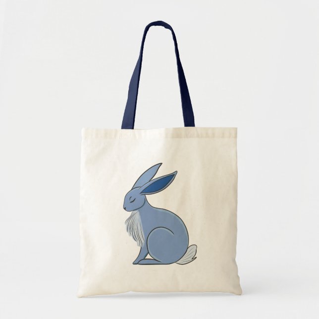Tote Bag Blue Rabbit (Devant)