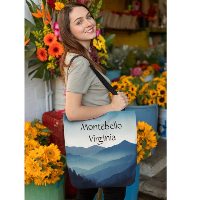 Tote Bag Blue Ridge Mountains, Montebello personnalisable (Créateur téléchargé)