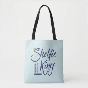 Tote Bag Blue Shelfie King Bookish