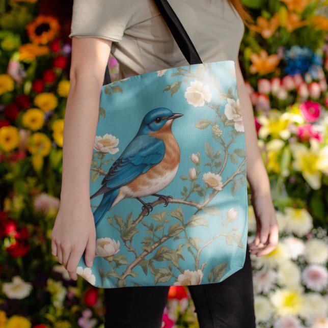 Tote Bag Bluebird William Morris Inspiré Turquois (Créateur téléchargé)