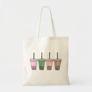 Tote Bag Boba Bubble Tapioca Pearl Lait Thé Boisson de lait