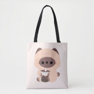 Tote Bag Boba Siamese Chat