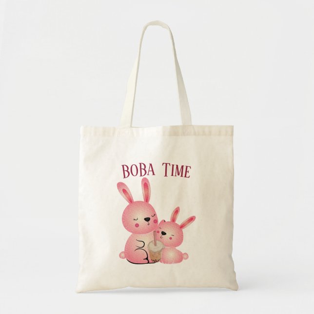 Tote Bag Boba Tea, Buble lait thé (Devant)