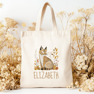 Tote Bag Bobcat des Bois Personnalisé Mignon