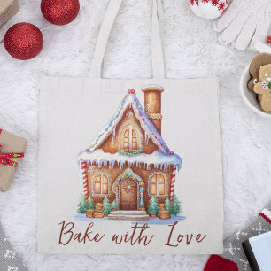 Tote Bag Bohême Gingerbread House Vacances Magie