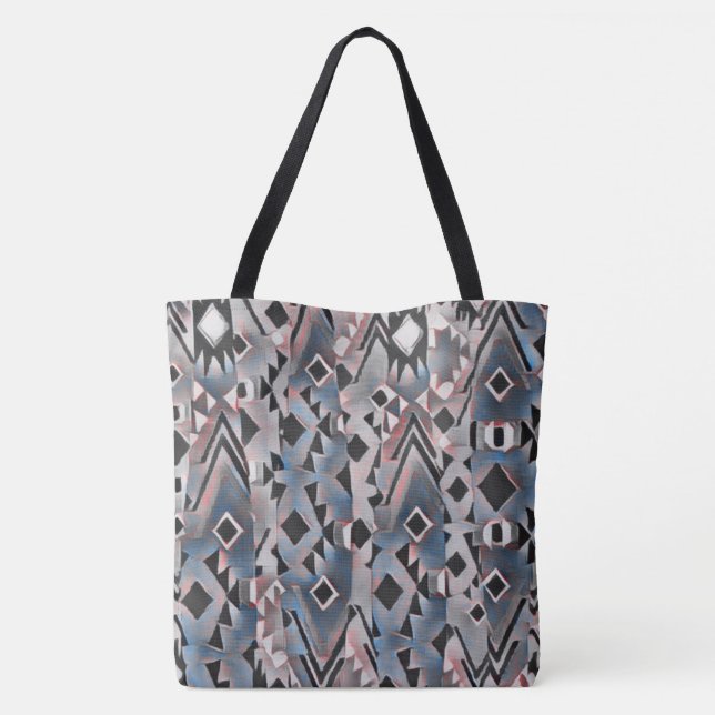 Tote Bag Boho Aztec Abstrait (Dos)