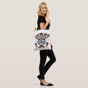 Tote Bag Boho Folk Motif