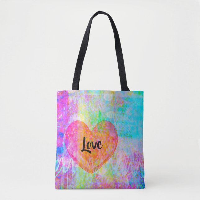 Tote Bag Boho Heart Love (Devant)