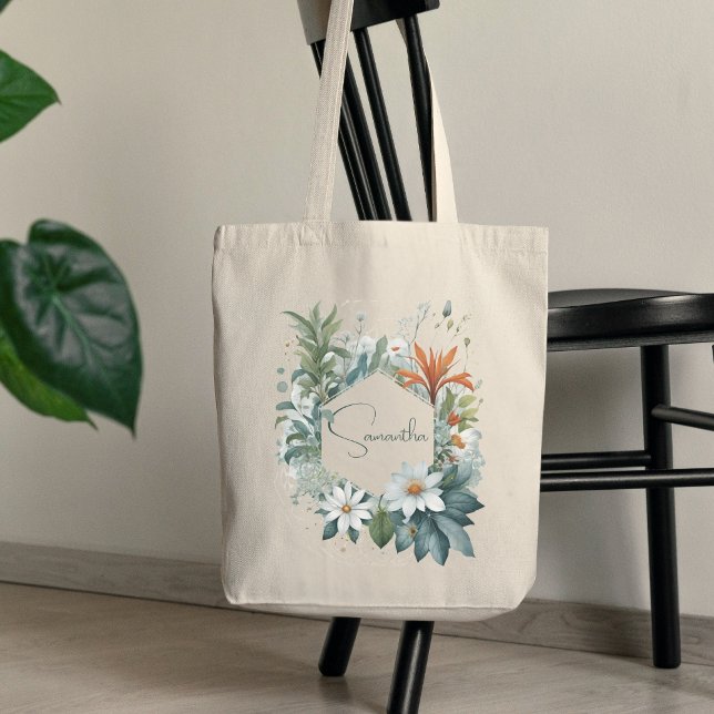 Tote Bag Boho moderne minimaliste élégant tendance botaniqu (Créateur téléchargé)