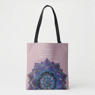 Tote Bag Boho Nebula Bloom   Conception de Mandala