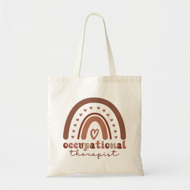 Tote Bag Boho Rainbow OT - Cadeaux d'ergothérapeute (Devant)