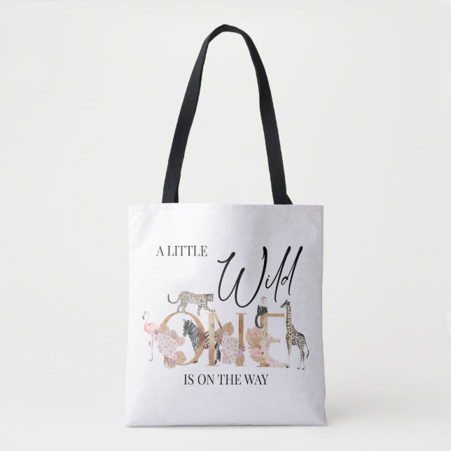 Tote Bag Boho Safari Wild One Baby Girl Baby shower  (Devant)