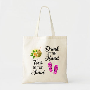 Tote Bag Boire Dans Ma Main, Jouer Dans Le Sable