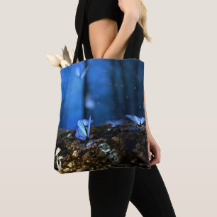 Tote Bag Bois fée magique avec papillons et champignons
