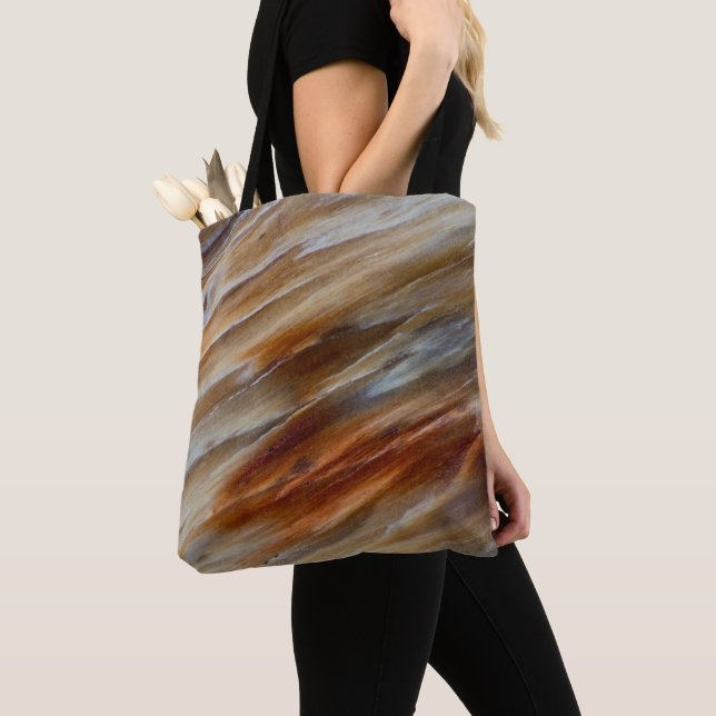 Tote Bag Bois pétrifié déchiqueté (De près)