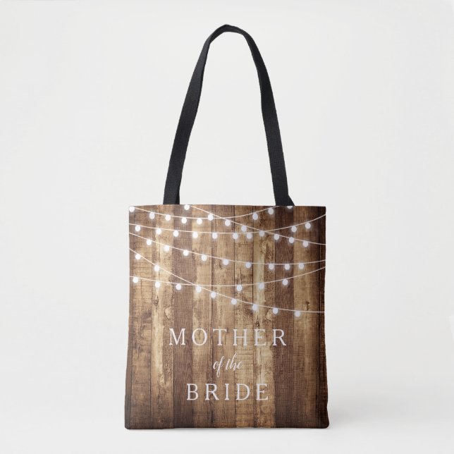 Tote Bag Bois rustique & Fée Lumières Personnalisé Fête de  (Devant)