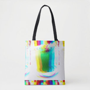 Tote Bag Boisson Arc-en-ciel primaire Abstraite Popart Four