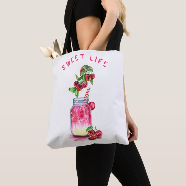 Tote Bag Boisson Cool de jus de fruits frais sucrés - Fête  (De près)