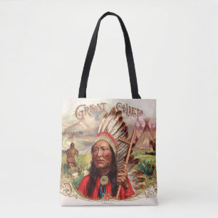 Tote Bag Boîte à cigares en chef de l'Inde vintage