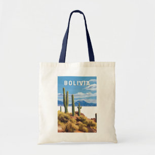 Tote Bag Bolivie Illustration Travel Art Vintage
