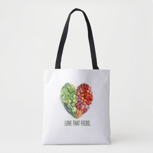 Tote Bag Bolsa Tote Grande Bag with image of vegetables 1. (Devant)