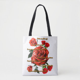 Tote Bag Bolso Rosas rojas Poema