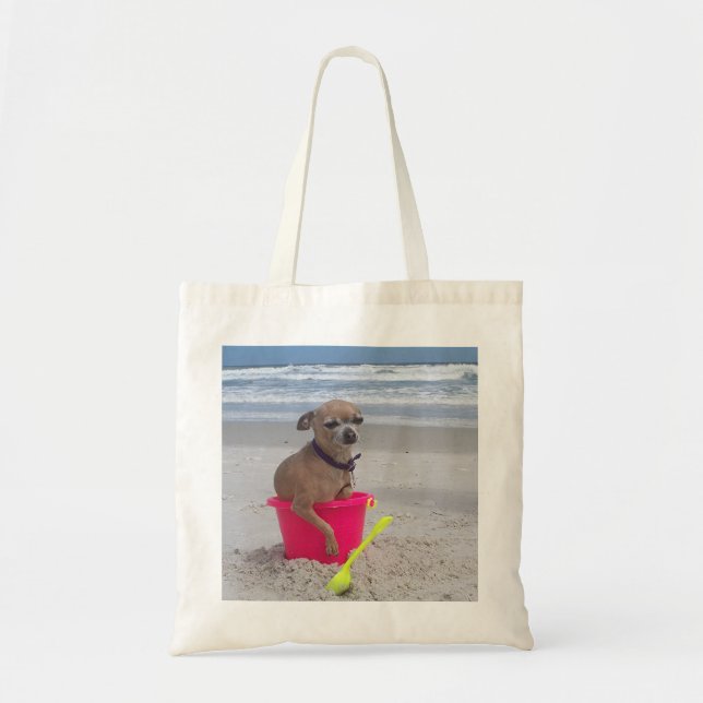 Tote Bag Bon à rien de plage de chiwawa (Devant)