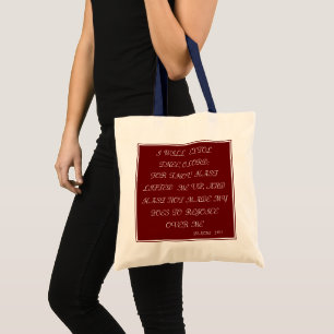 TOTE BAG BON THANKSGIVING MULTI-COLORED PSALMS 30:1