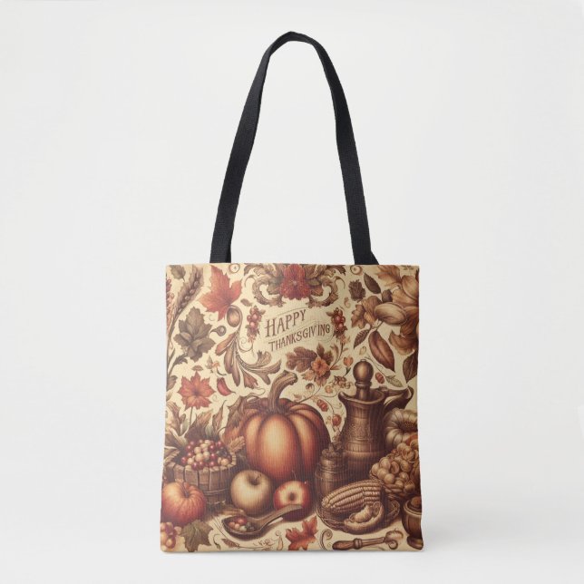 Tote Bag Bon thanksgiving vintage/classique (Devant)