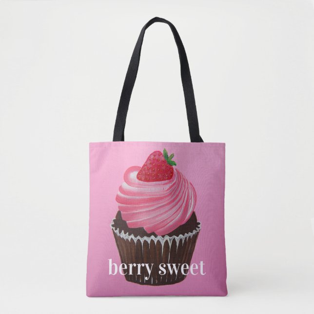 Tote Bag Bonbon à sucre de fraise (Devant)