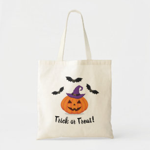 Tote Bag Bonbons d'Halloween triche ou traiter le jack citr
