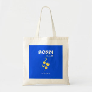 Tote Bag Bondi Beach, Bondi Beach Travel Art, Bleu
