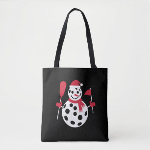 Tote Bag Bonhomme de neige famille chapeau de Père Noël Xma