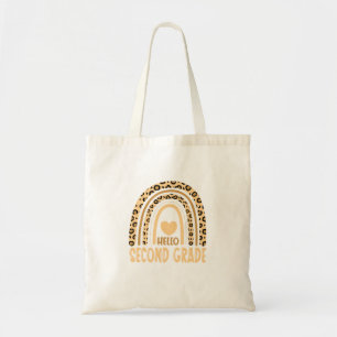 Tote Bag Bonjour deuxième année-Léopard Arc-en-ciel-Rentrée