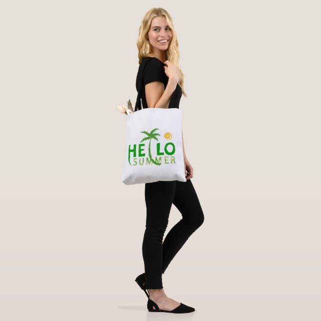 Tote Bag Bonjour été (Sur le modèle)