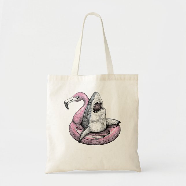 Tote Bag Bonjour Été Correspondant Famille Flamant rose Poi (Devant)