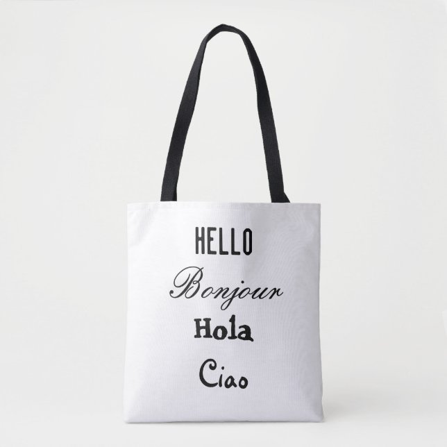 Tote Bag Bonjour Goodbye Fourre-tout (Devant)