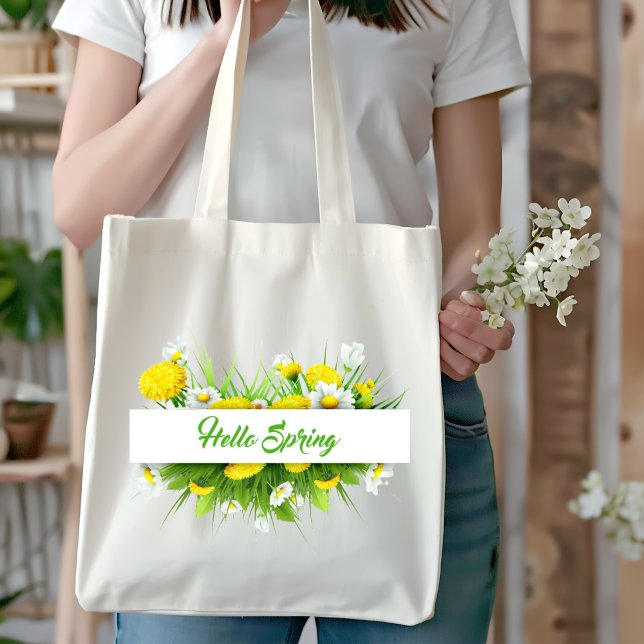 Tote Bag Bonjour printemps (Créateur téléchargé)