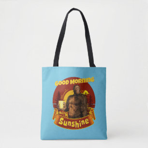 Tote Bag Bonjour Soleil Bigfoot Café Humour Art