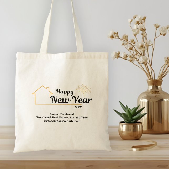 Tote Bag Bonne année | Appréciation du client immobilier (Créateur téléchargé)