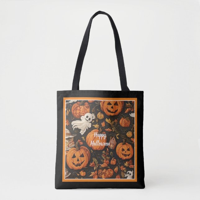 Tote Bag Bonne collection Vintage d'Halloween (Devant)
