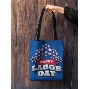 Tote Bag Bonne Fête du Travail Étoiles patriotiques