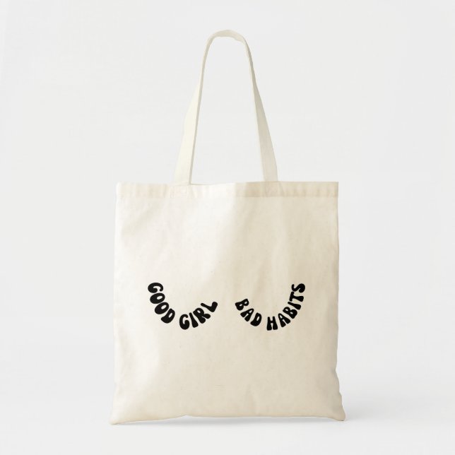 Tote Bag Bonne fille mauvaises habitudes (Devant)
