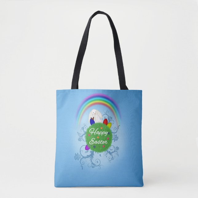 Tote Bag Bonne planète colorée de Pâques (Devant)