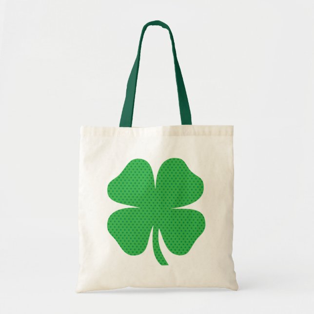Tote Bag Bonne Saint Patrick's Day | MOTIF SHAMROCK (Devant)