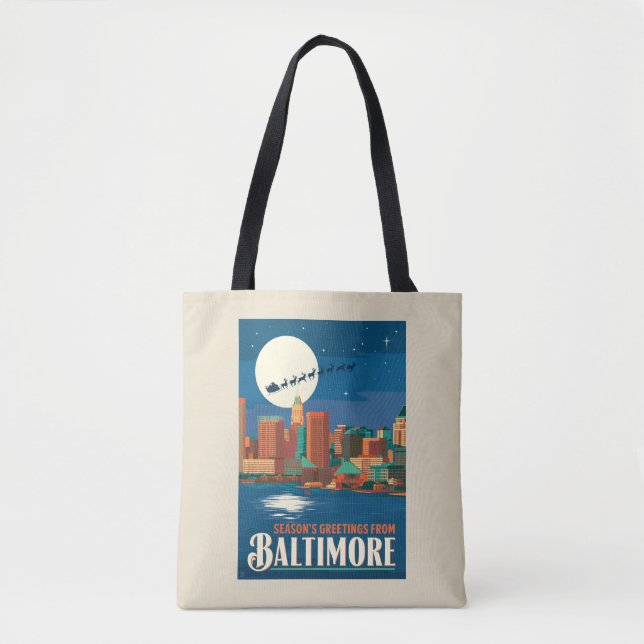 Tote Bag Bonnes Fêtes de Baltimore (Devant)
